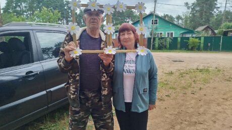 Семья в кадре: нежность ромашек